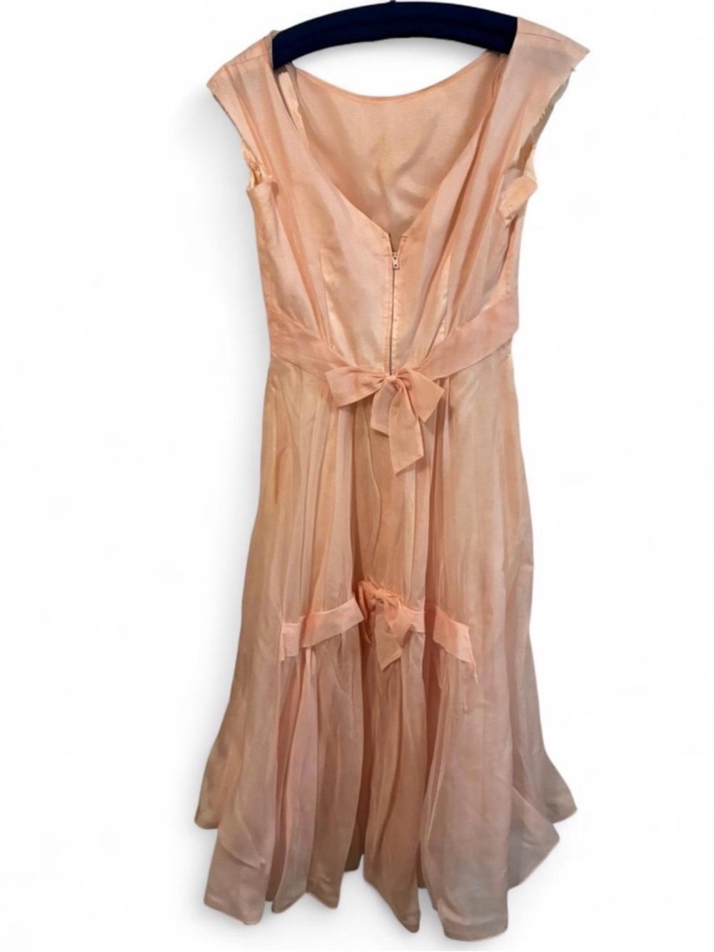 Vintage Lorrie Deb San Francisco 1960s Cream Party Dress - Size XS/S